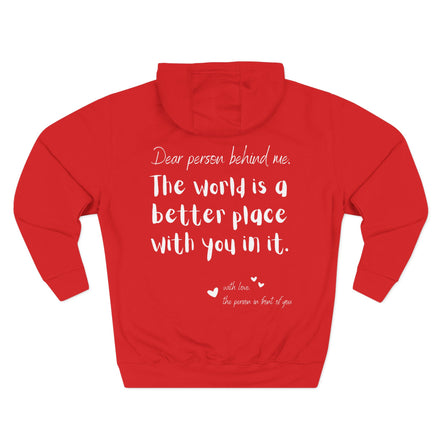Dear person behind me Hoodie - Red