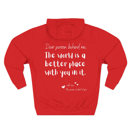 Dear person behind me Hoodie - Red