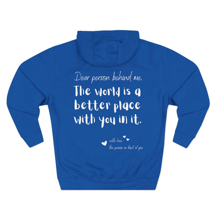 Dear person behind me Hoodie - Blue