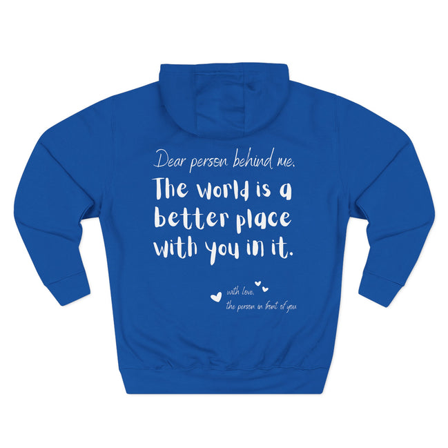 Dear person behind me Hoodie - Blue