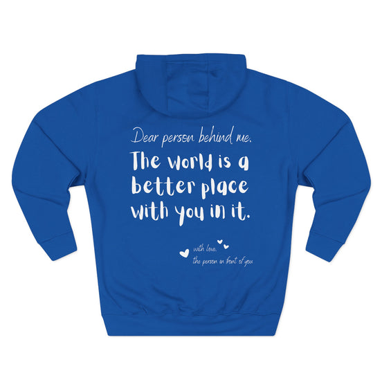 Dear person behind me Hoodie - Blue
