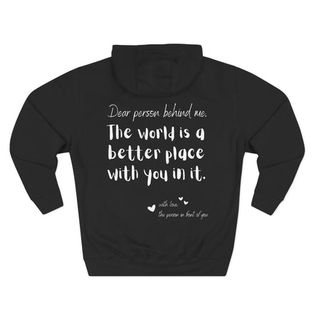 Dear person behind me Hoodie - Black
