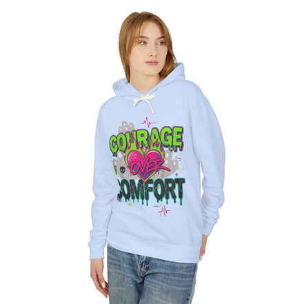 Courage Lightweight Hoodie - Light Blue Color