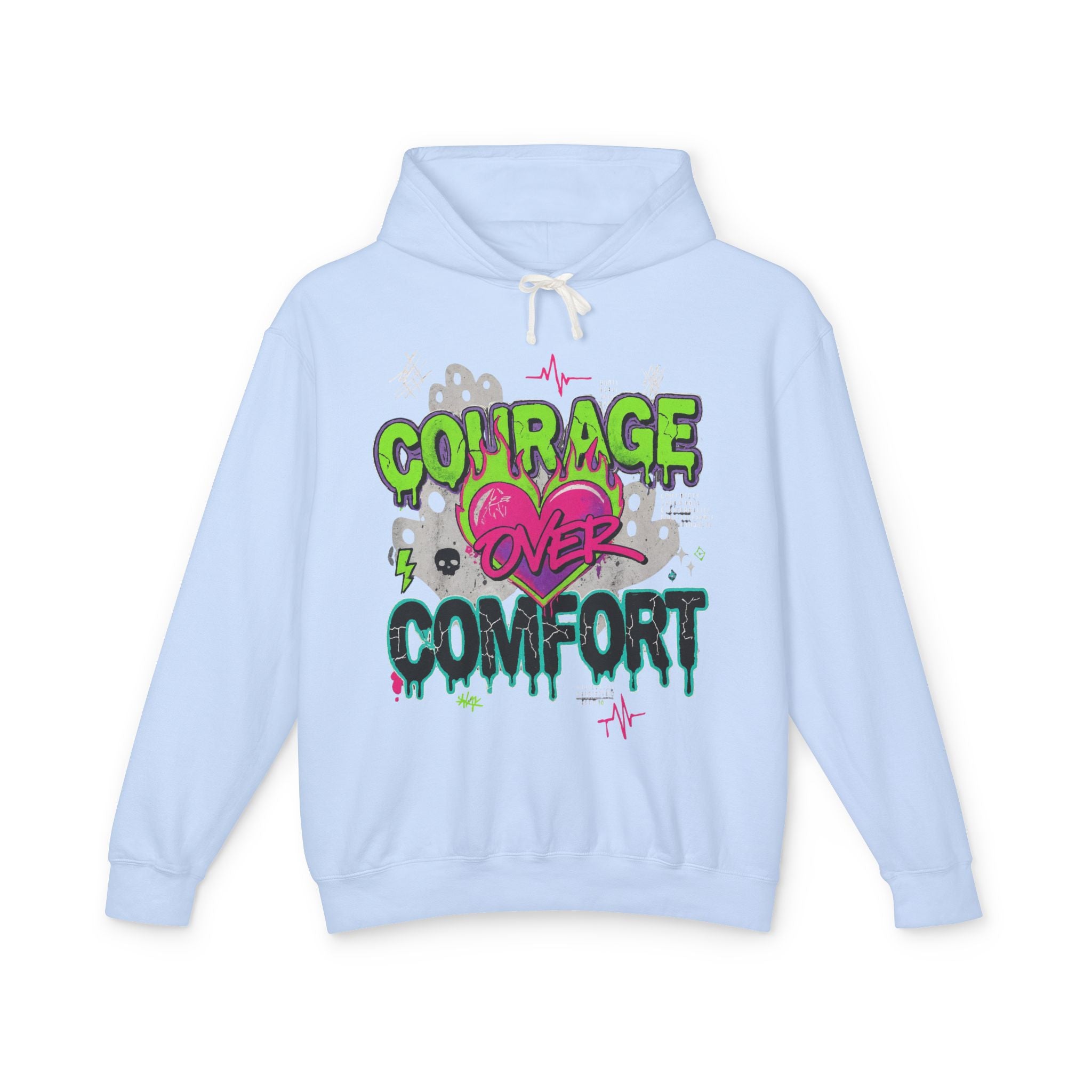 Courage Lightweight Hoodie - Light Blue Color